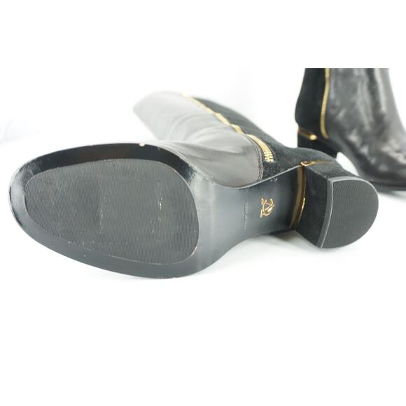 Vince Camuto Black Leather Suede Xenith Tall Knee Riding Boots NIB - Picture 10 of 12